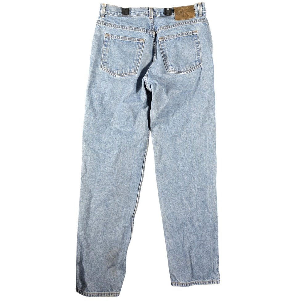 Calvin Klein Jeans Mens 34 Light Wash Straight Leg Denim Blue Vintage 90s